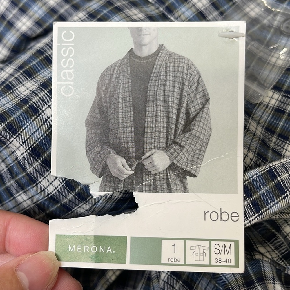 Merona Checkered Classic Robe - Picture 6 of 7